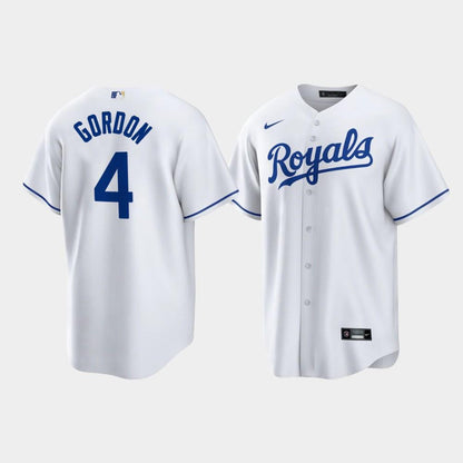 Alex Gordon 4 Kansas City Royals White Home Player Jersey Jersey