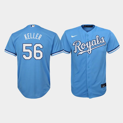 Youth Kansas City Royals Brad Keller 56 Light Blue Alternate Jersey Jersey