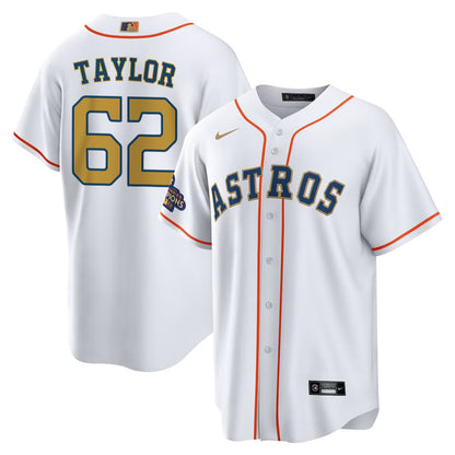 Blake Taylor 62 Houston Astros 2023 Men Jersey - White/Gold