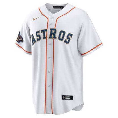 Hunter Brown 58 Houston Astros 2023 Men Jersey - White/Gold
