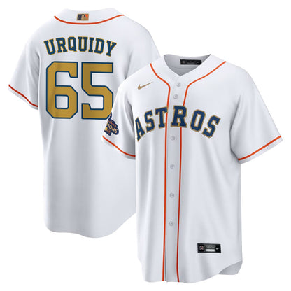 José Urquidy 65 Houston Astros 2023 Men Jersey - White/Gold