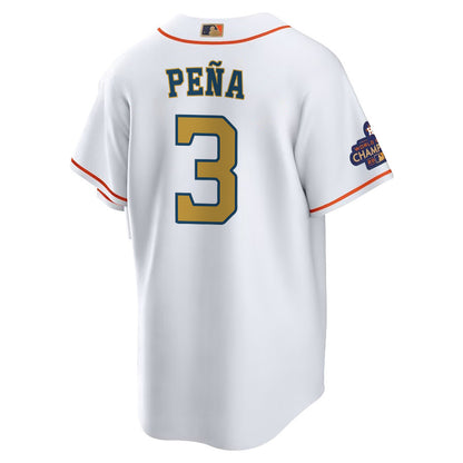 Jeremy Peña 3 Houston Astros 2023 Men Jersey - White/Gold
