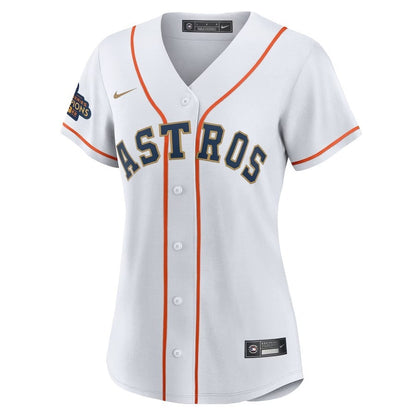 Alex Bregman 2 Houston Astros 2023 Gold Collection Women Jersey - White/Gold