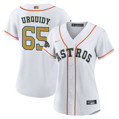 José Urquidy 65 Houston Astros 2023 Women Jersey - White/Gold