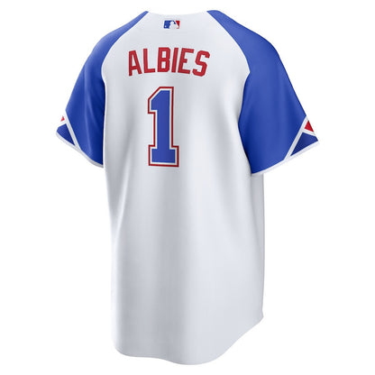 Ozzie Albies 1 Atlanta Braves 2023 City Connect Men Jersey - White