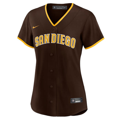 Fernando Tatís Jr. 23 San Diego Padres Road Women Jersey - Brown