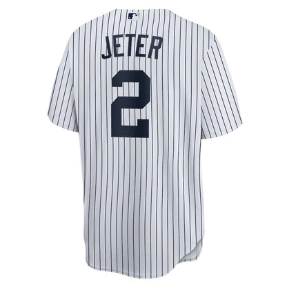 Derek Jeter 2 New York Yankees Home Men Jersey - White