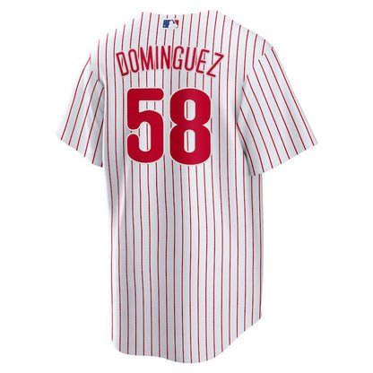 Seranthony Domínguez 58 Philadelphia Phillies Men Jersey - White