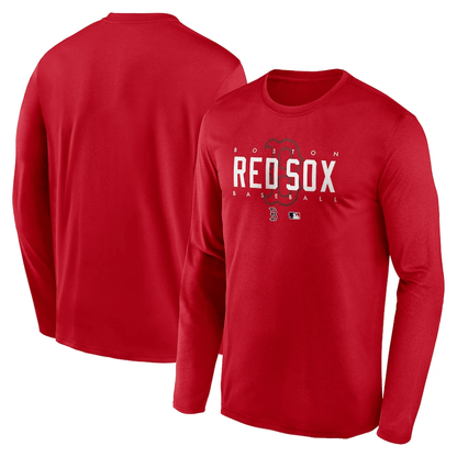 Boston Red Sox Team Logo Legend Performance Long Sleeve T-Shirt - Red