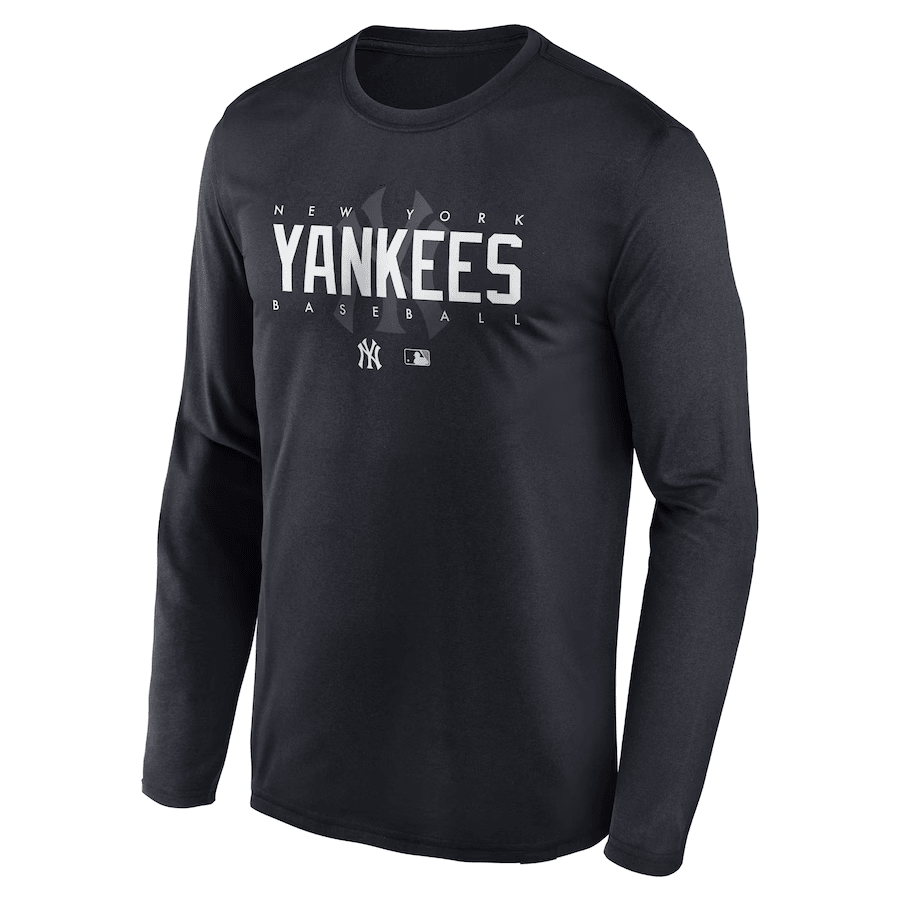 New York Yankees Team Logo Legend Performance Long Sleeve T-Shirt - Black