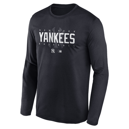New York Yankees Team Logo Legend Performance Long Sleeve T-Shirt - Black