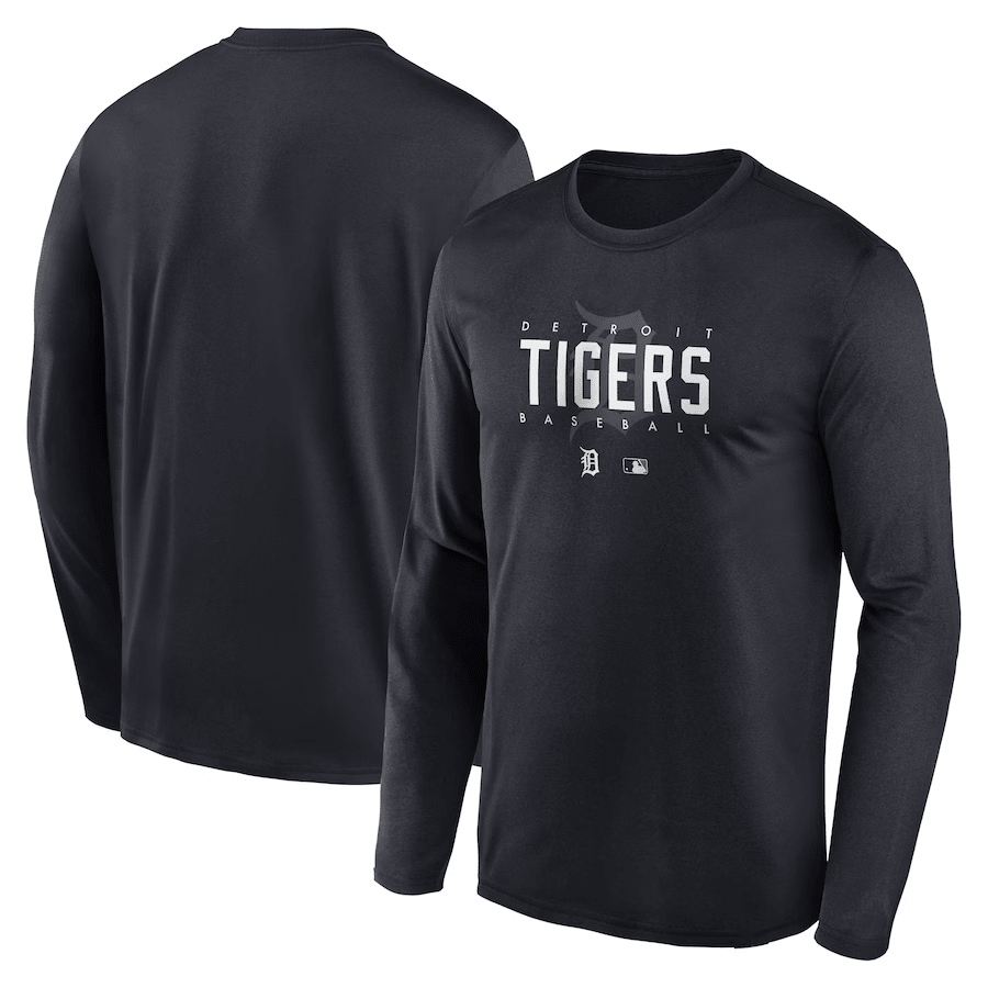 Detroit Tigers Legend Performance Long Sleeve T-Shirt - Black