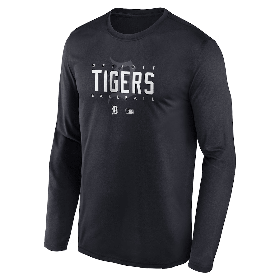 Detroit Tigers Legend Performance Long Sleeve T-Shirt - Black