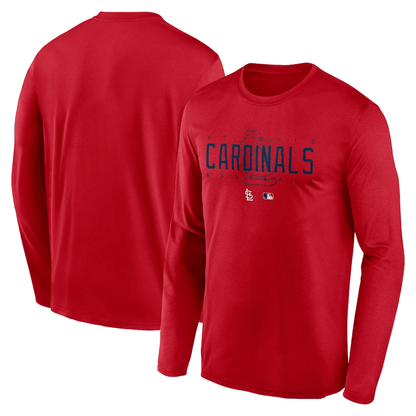 St. Louis Cardinals Team Logo Legend Performance Long Sleeve T-Shirt - Red