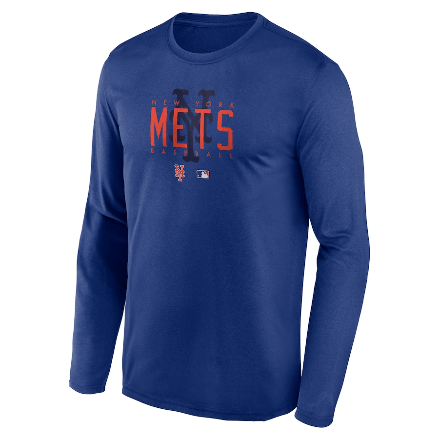 New York Mets Team Logo Legend Performance Long Sleeve T-Shirt - Royal