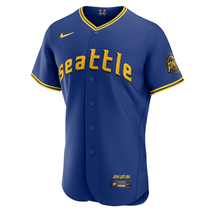Teoscar Hernandez 35 Seattle Mariners 2023 City Connect Elite Jersey - Royal
