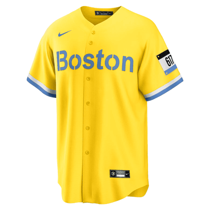 Alex Verdugo 99 Boston Red Sox City Connect Jersey - Gold/Light Blue
