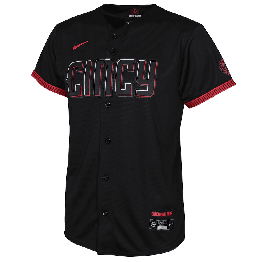 Barry Larkin 11 Cincinnati Reds Youth 2023 City Connect Jersey - Black