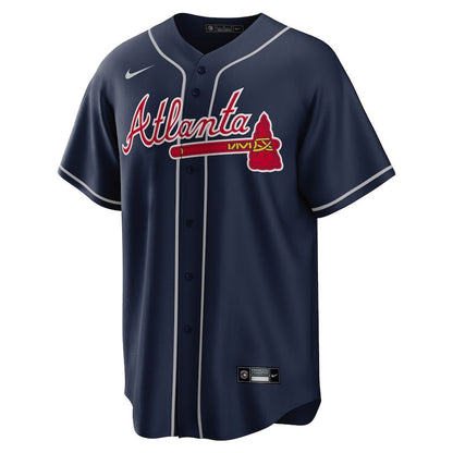 Ronald Acuna Jr. 13 Atlanta Braves Alternate Player Name Jersey - Navy