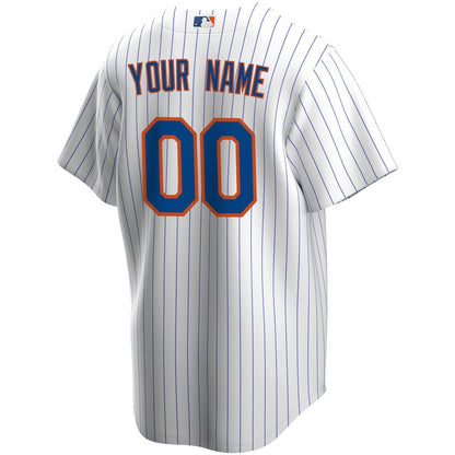 New York Mets Home Custom Men Jersey - White