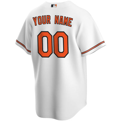 Baltimore Orioles Home Custom Men Jersey - White