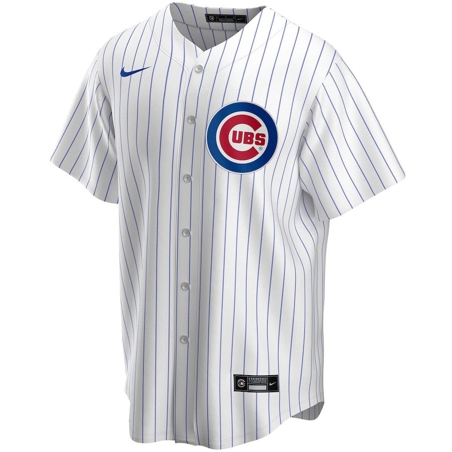 Chicago Cubs Home Custom Men Jersey - White