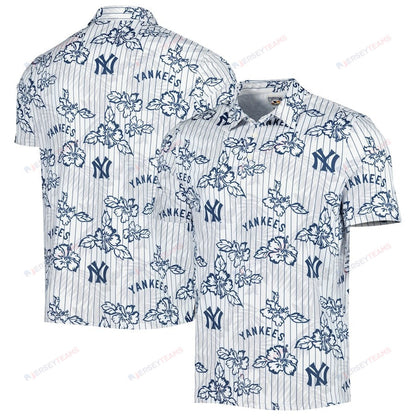 New York Yankees Reyn Spooner Cooperstown Collection Puamana Print Polo - White