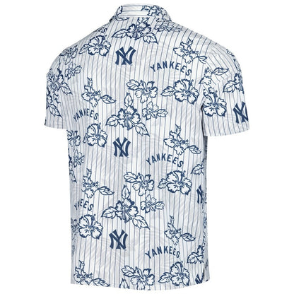 New York Yankees Reyn Spooner Cooperstown Collection Puamana Print Polo - White