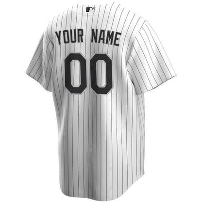 Chicago White Sox Home Custom Men Jersey - White