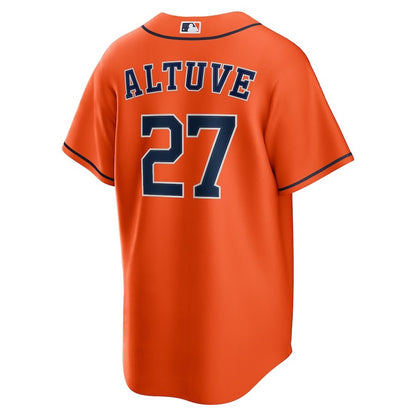 Jose Altuve 27 Houston Astros Alternate Player Name Jersey - Orange