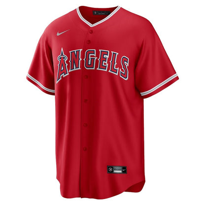Mike Trout 27 Los Angeles Angels Alternate Player Name Jersey - Red
