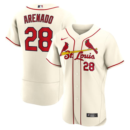 Nolan Arenado 28 St. Louis Cardinals Alternate Player Elite Jersey - Cream