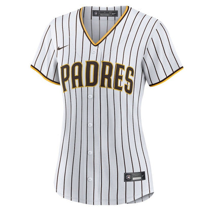 Manny Machado 13 San Diego Padres Women's Home Player Jersey - White/Brown