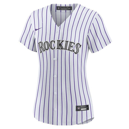 Colorado Rockies Women's Home Blank Jersey - White