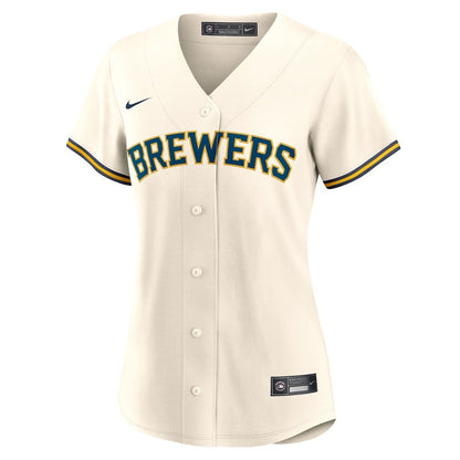 Milwaukee Brewers Women's Home Blank Jersey - Cream
