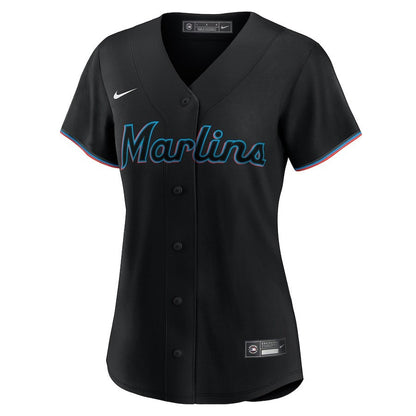 Miami Marlins Women's Alternate Custom Jersey - Black