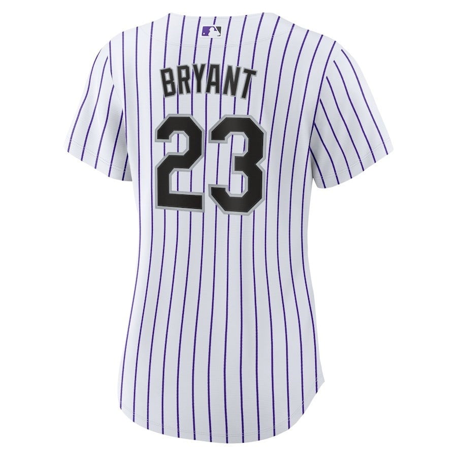 Kris Bryant 23 Colorado Rockies Women's Player Jersey - White/Purple