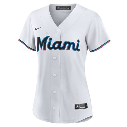 Miami Marlins Women's Home Blank Jersey - White