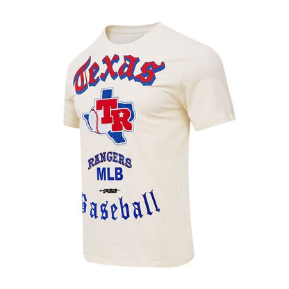 Texas Rangers Pro Basketball T-Shirt - Cream
