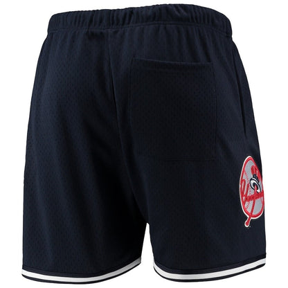 New York Yankees Team Standard Logo Mesh Shorts - Navy