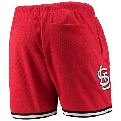 St. Louis Cardinals Team Standard Logo Mesh Shorts - Red