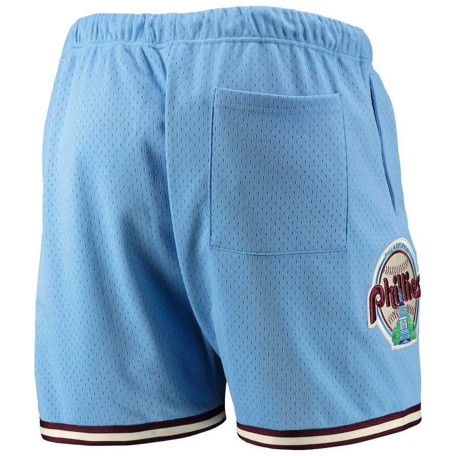 Philadelphia Phillies Team Standard Men Mesh Shorts - Light Blue