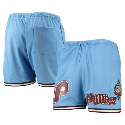 Philadelphia Phillies Team Logo Mesh Shorts - Light Blue , Men