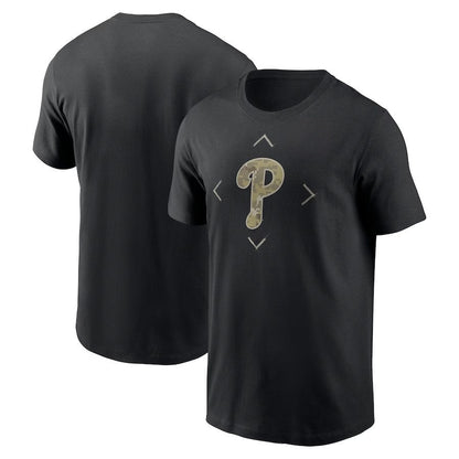 Philadelphia Phillies Camo Logo T-Shirt - Black