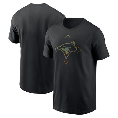 Toronto Blue Jays Camo Logo T-Shirt - Black