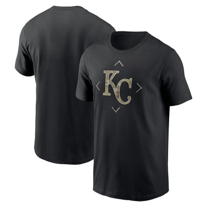 Kansas City Royals Camo Logo T-Shirt - Black