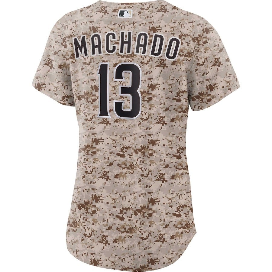 Manny Machado 13 San Diego Padres USMC Alternate Women Jersey - Camo