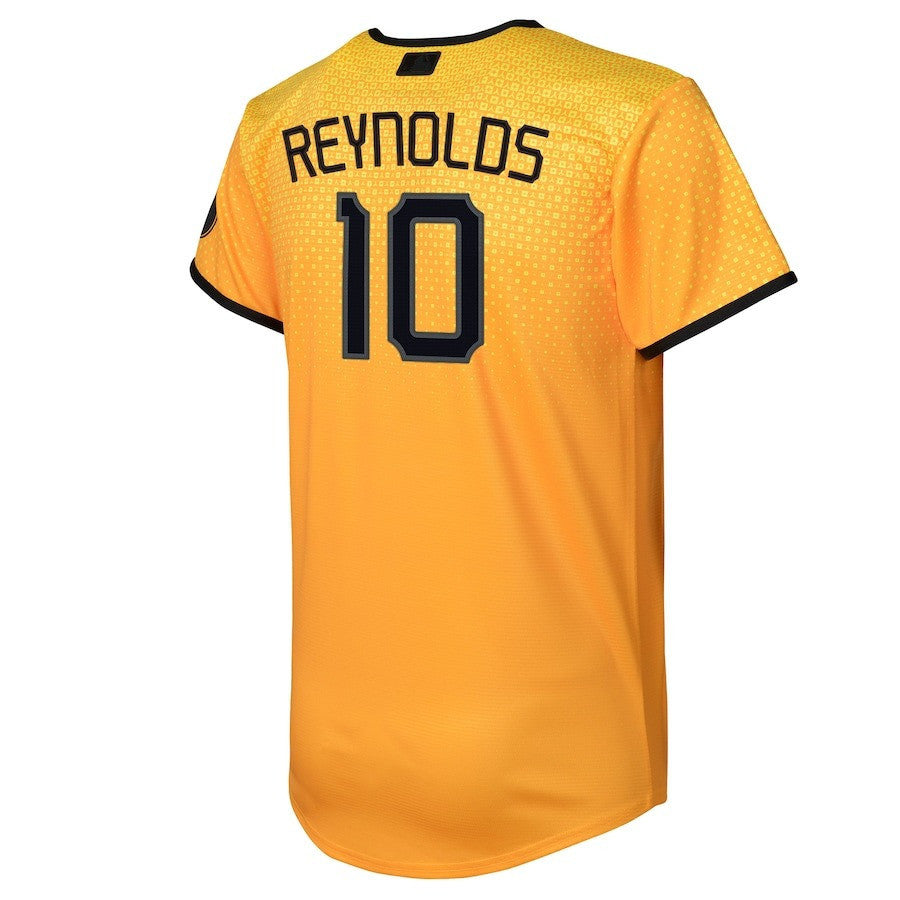Bryan Reynolds 10 Pittsburgh Pirates 2023 City Connect Youth Jersey - Gold