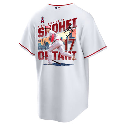 Shohei Ohtani 17 Los Angeles Angels Signed City 2023 Home Player Men Jersey - White