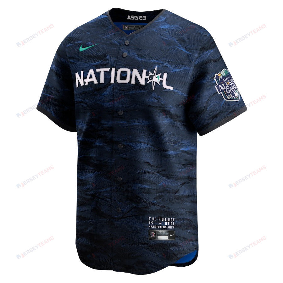 Ronald Acuña Jr. 13 Atlanta Braves Signed Posture 2023 All-Star Game Limited Player Men Jersey - Royal